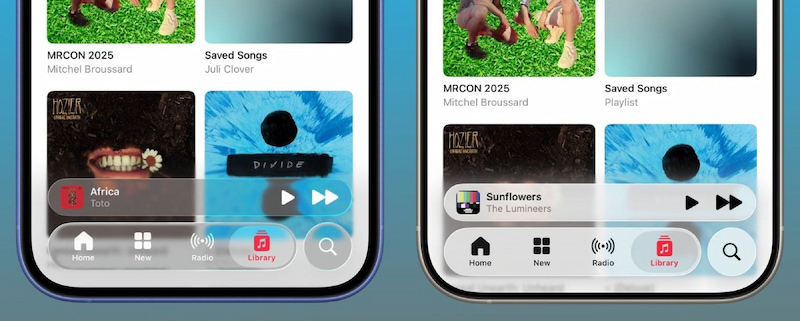 iOS 26 beta 3 giao diện Liquid Glass được tinh chỉnh
