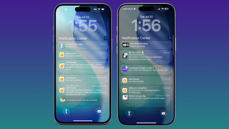 iOS 26 beta 4 giao diện Liquid Glass