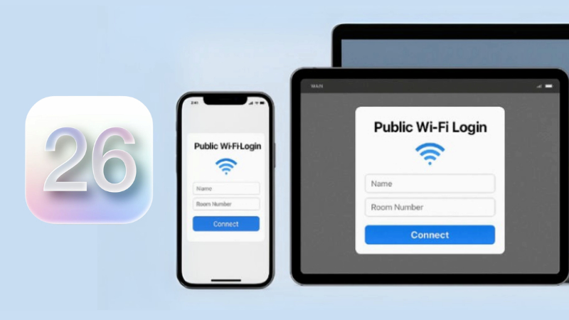  iOS 26 kết nối wifi công cộng thông minh