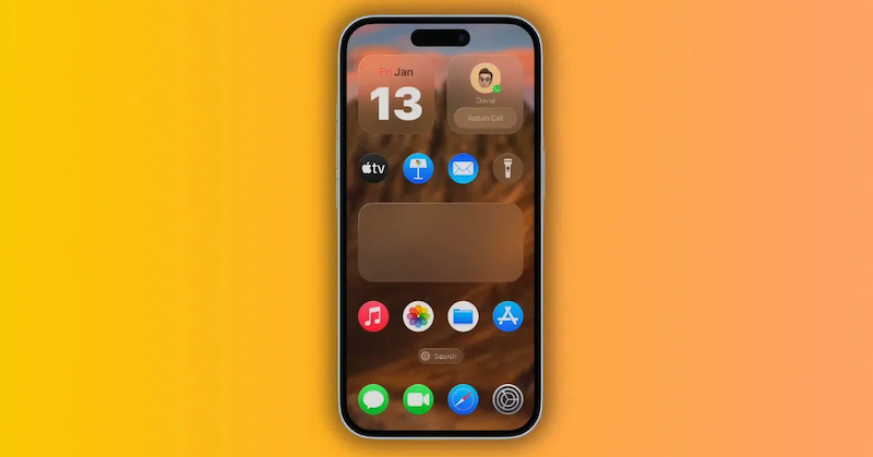 Giao diện iOS 26 dự kiến