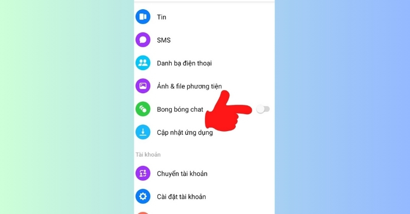 Khi Messenger bị chậm, tắt tính bong bóng chat sẽ giúp ứng dụng hoạt động mượt hơn