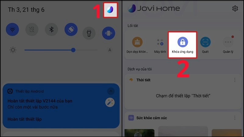 Khóa ứng dụng trên Vivo