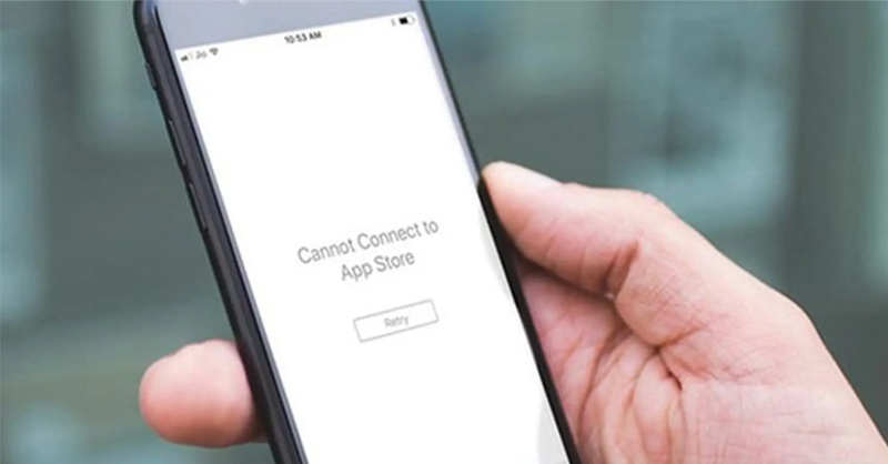 Không thể kết nối với App Store gây ra nhiều phiền phức