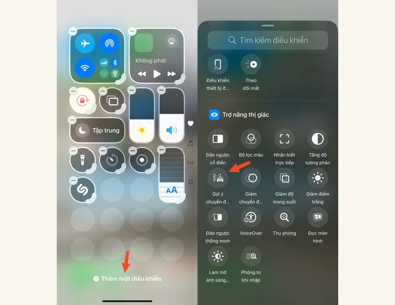 Kích hoạt nhanh tính năng Giảm say xe trên iPhone từ Trung tâm điều khiển