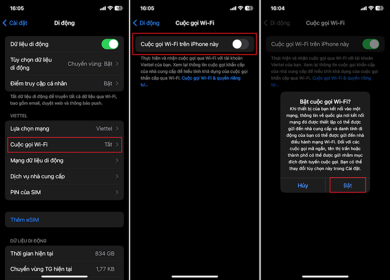 Cách kích hoạt Wi-Fi Calling trên điện thoại iPhone