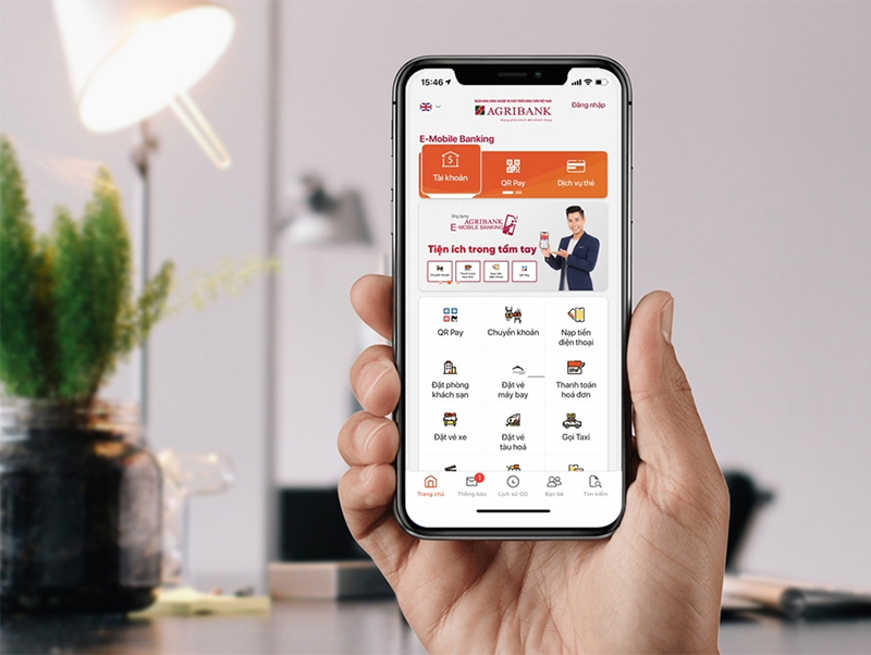 Kiểm tra qua ứng dụng Agribank E-Mobile Banking