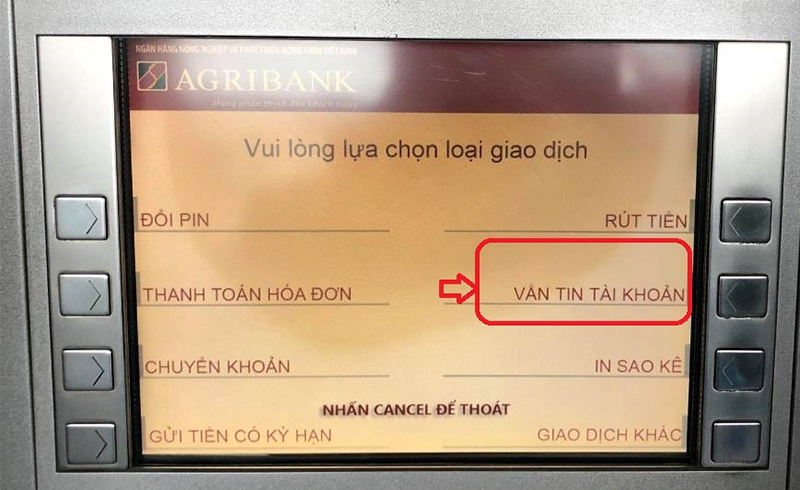 Kiểm tra tại cây ATM