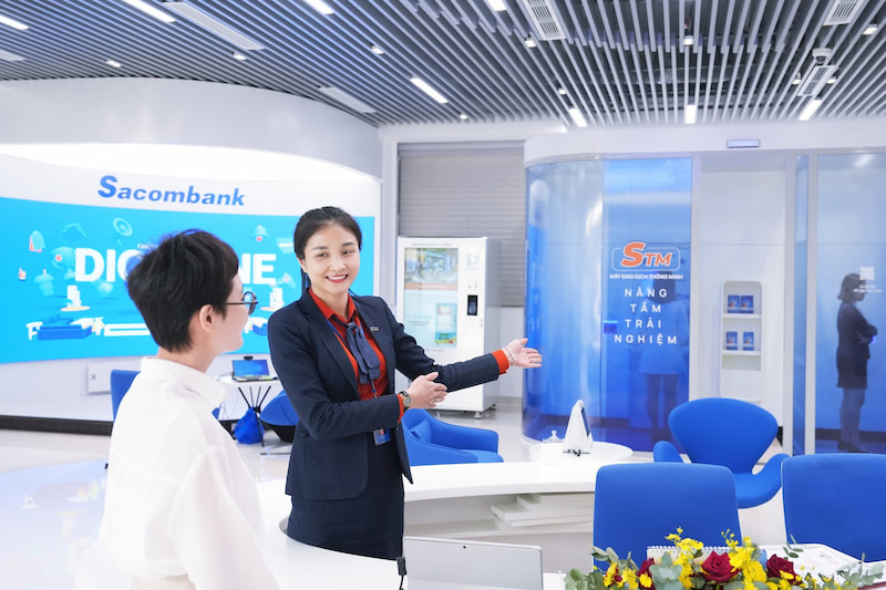 Cách lấy lại mật khẩu Sacombank tại quầy giao dịch