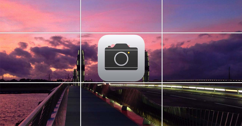 Lưới camera iPhone xác định vị trí các đối tượng cân đối trong khung hình 