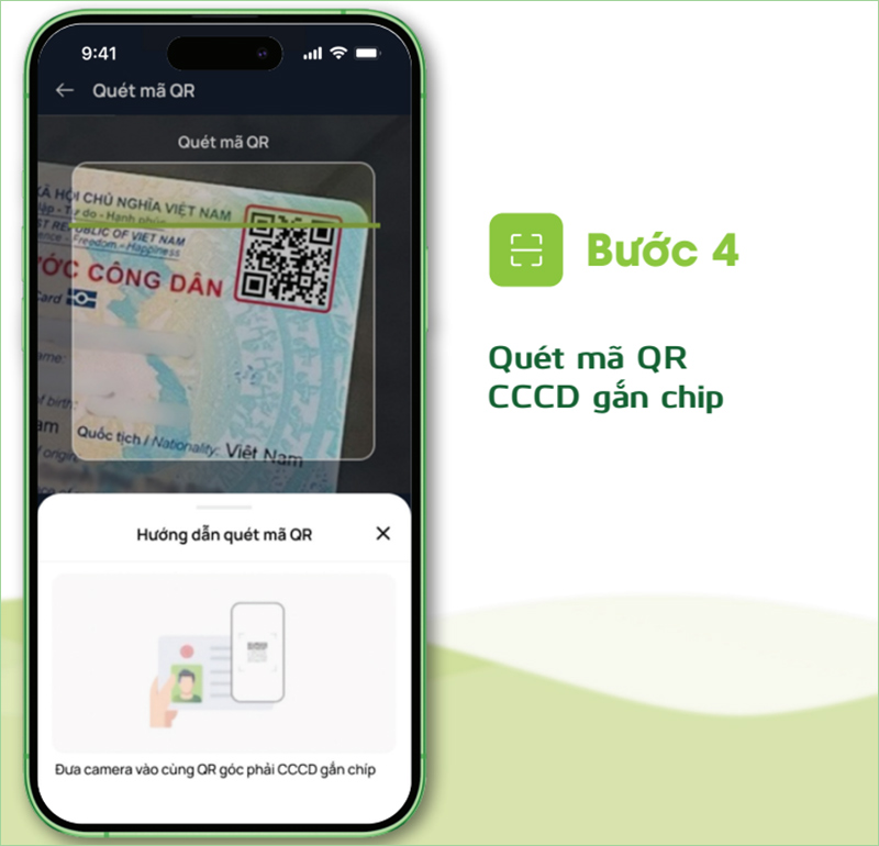 Mở tài khoản Vietcombank xác thực bằng VNeID bước 4