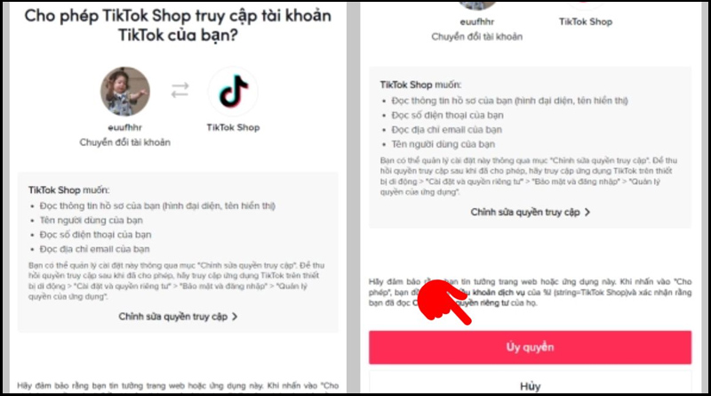 Sau khi chọn Đăng ký thì tiếp tục chọn Uỷ quyền