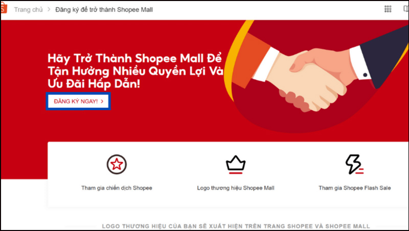 Chọn Đăng ký ngay 