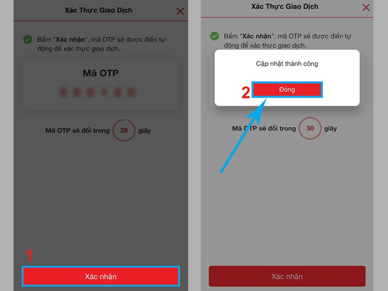 Nhập mã OTP để xác nhận