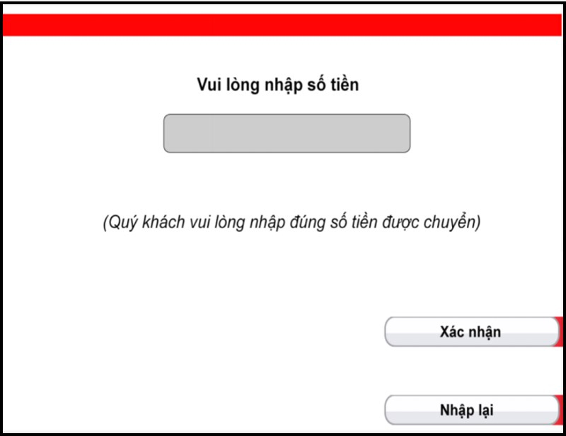 Nhập số tiền mà bạn muốn rút