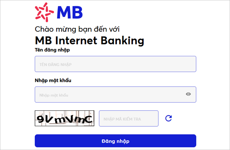 Nhập tên người dùng, mật khẩu và mã kiểm tra để đăng nhập