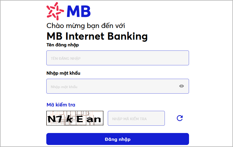 Nhập thông tin đăng nhập