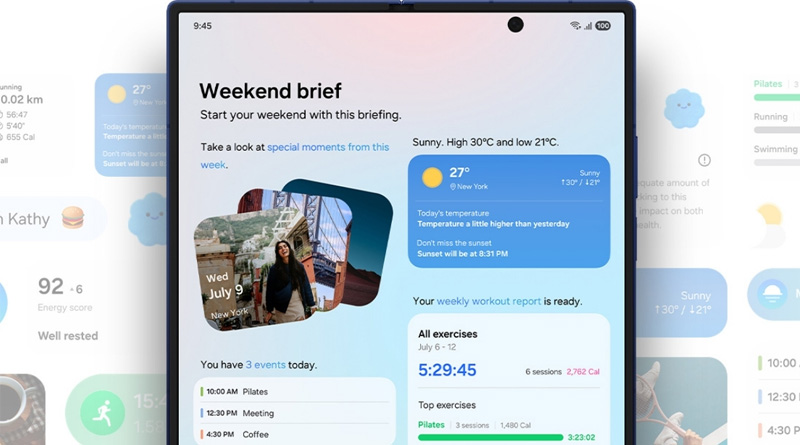 Now Brief cung cấp thông tin hữu ích trên Galaxy Z Fold7