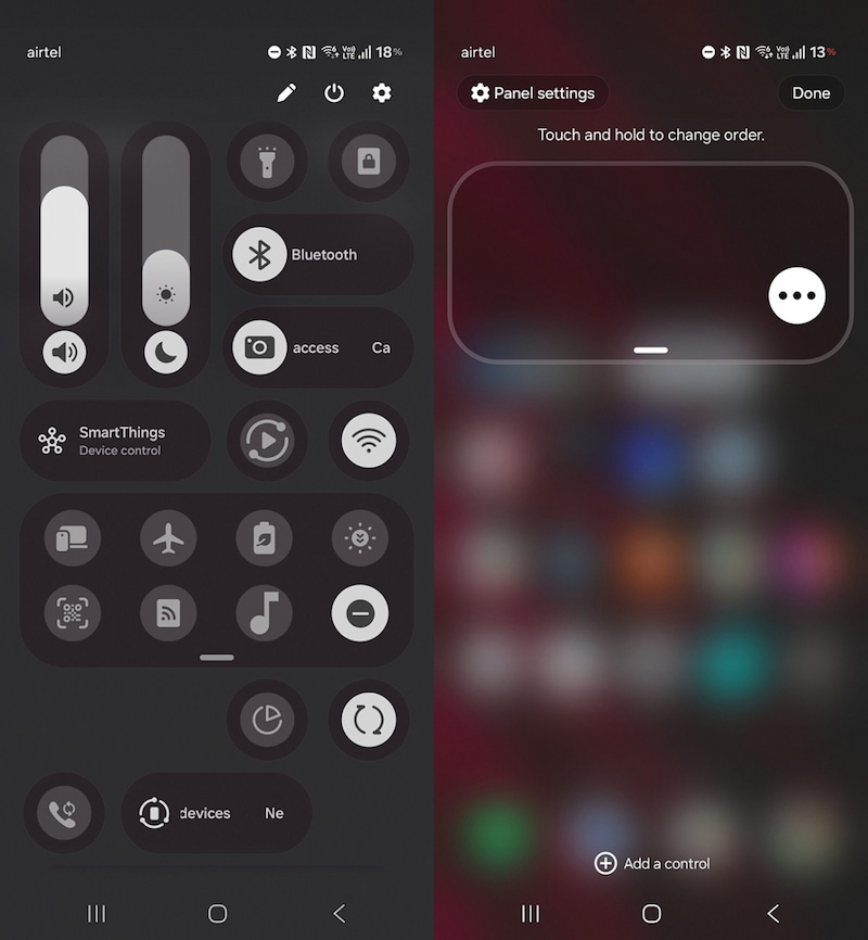 One UI 8.5 bảng điều khiển nhanh