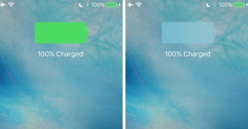 Pin iPhone vẫn hiển thị màu xanh khi rúc sạc