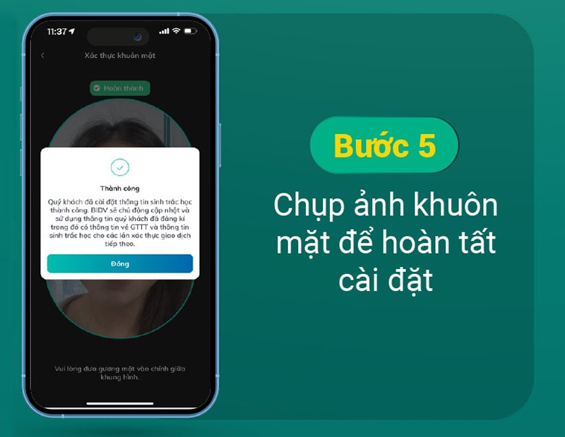 Quét khuôn mặt theo hướng dẫn 