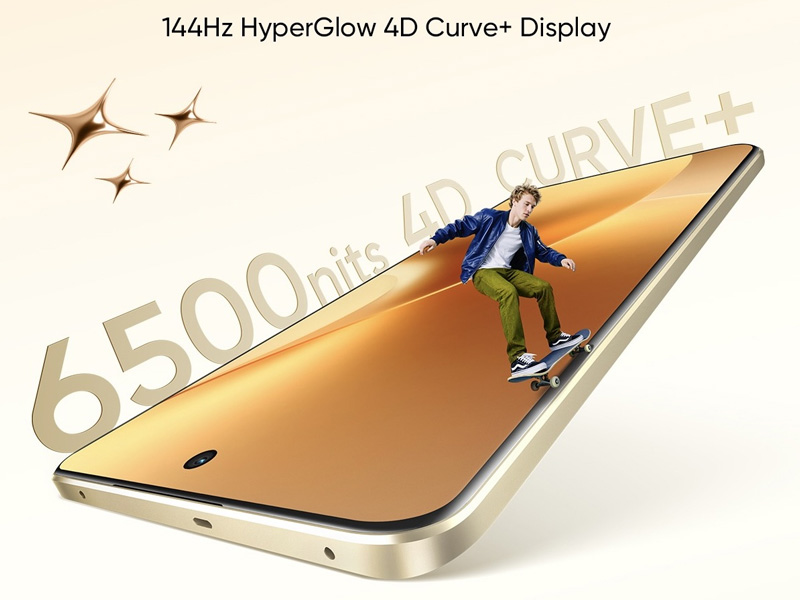 Realme 15 Pro 5G trang bị màn hình HyperGlow 4D Curve+ Display