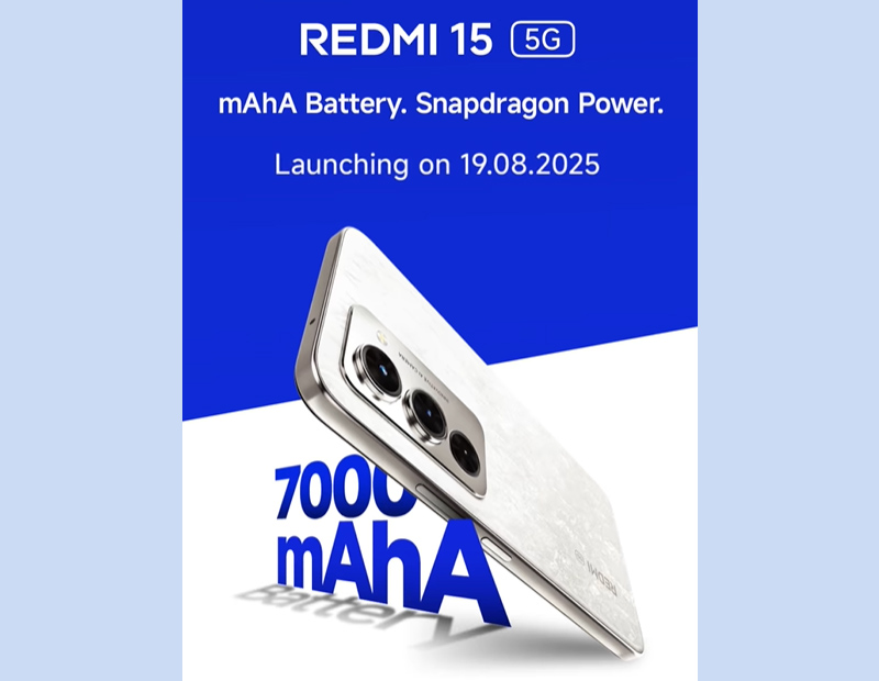 Redmi 15 5G sẽ được ra mắt vào ngày 19/8