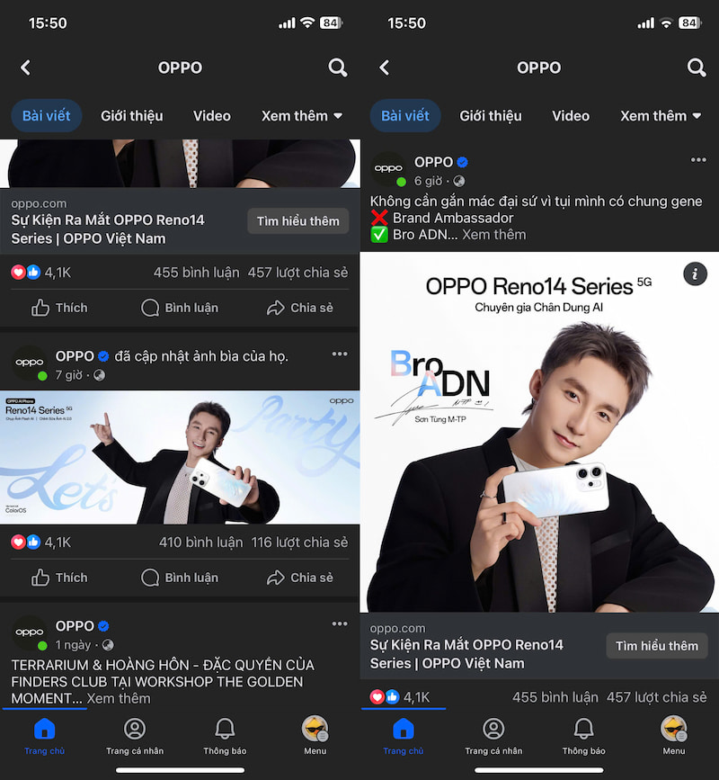 Sơn Tùng M-TP cùng OPPO Reno14 Series