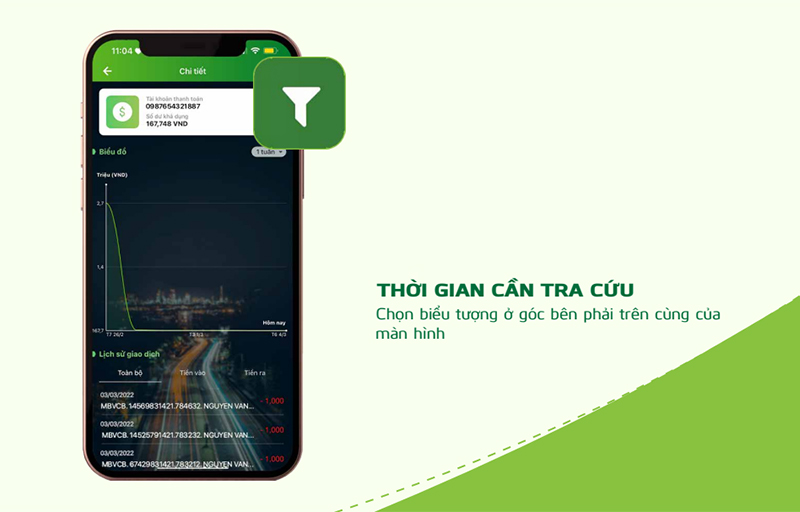 Bạn có thể sử dụng bộ lọc thời gian