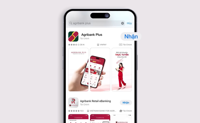 Tìm và tải ứng dụng Agribank Plus về thiết bị 