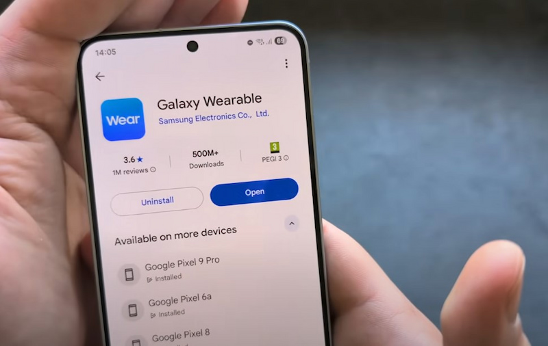 Tải ứng dụng Galaxy Wearable