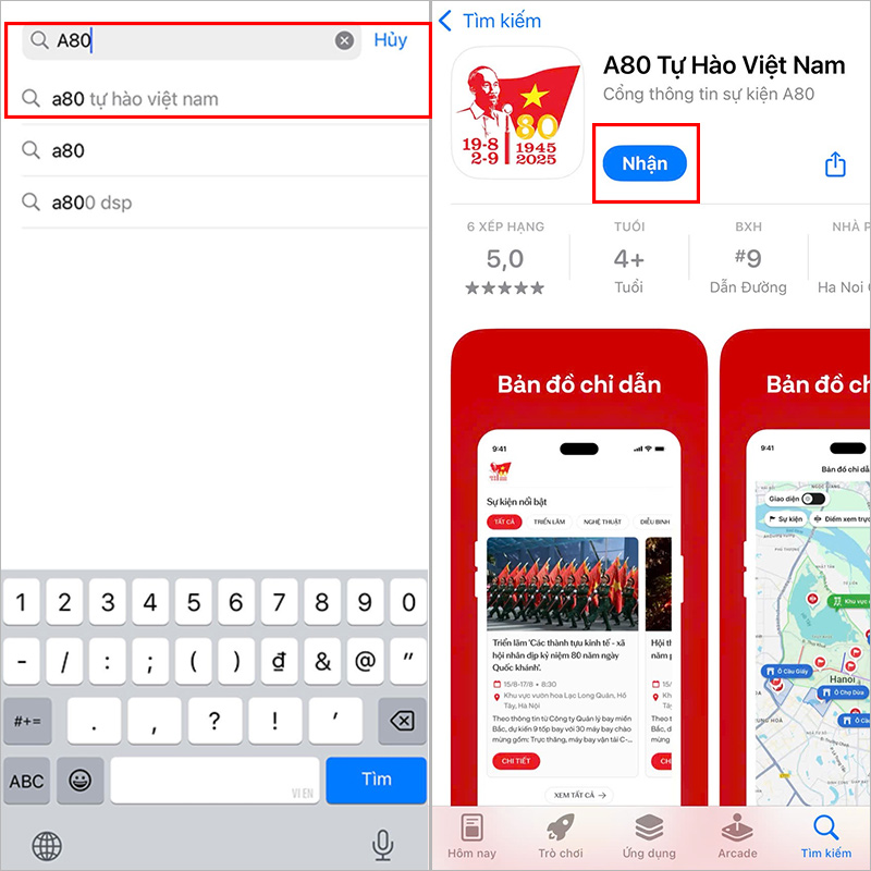 Tải và cài đặt ứng dụng A80