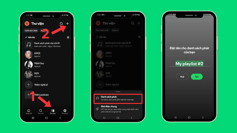 Tạo danh sách phát trên Spotify