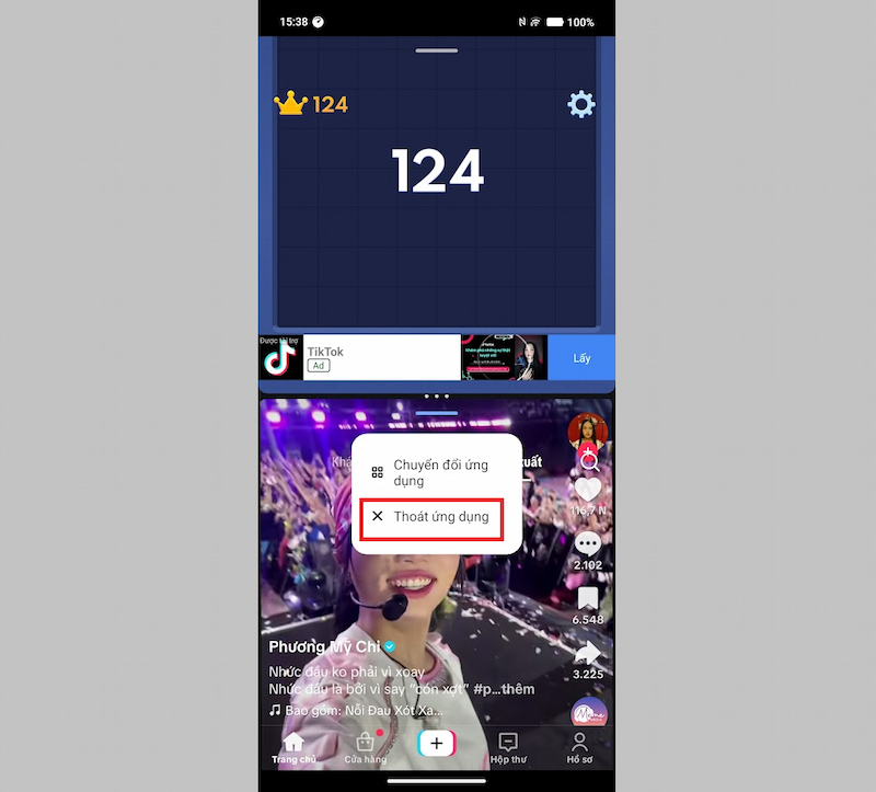 Tắt chia đôi màn hình trên Vivo