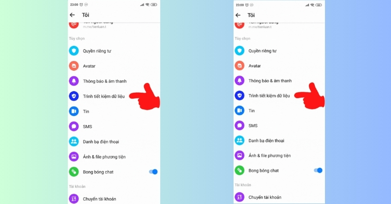 Tắt Trình tiết kiệm dữ liệu trong Messenger để tránh làm chậm tốc độ gửi nhận tin nhắn