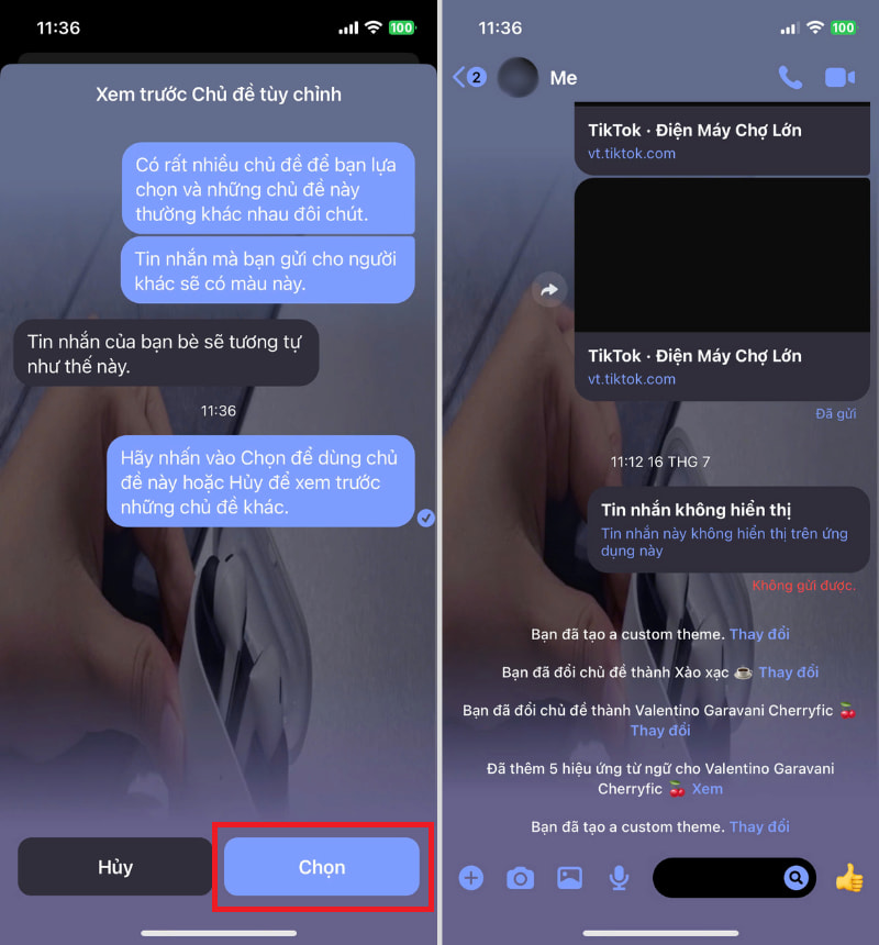 Thay đổi hình nền Messenger bằng ảnh của mình