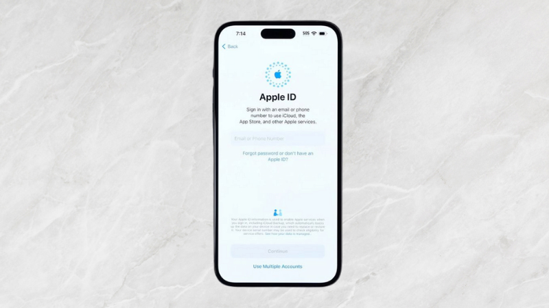 Thiết lập Apple ID