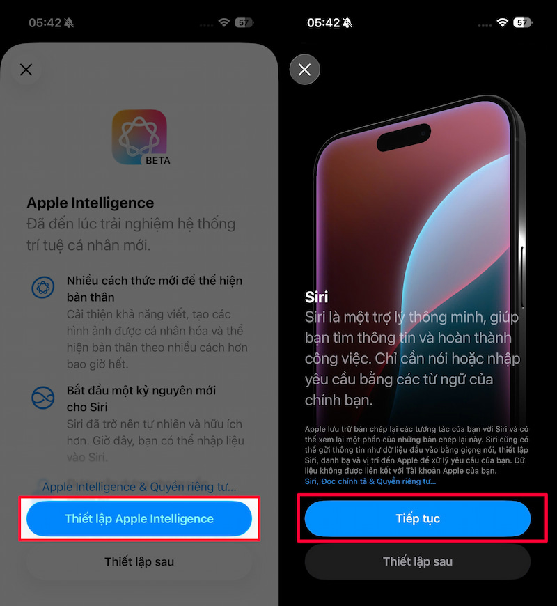 Thiết lập Apple Intelligence