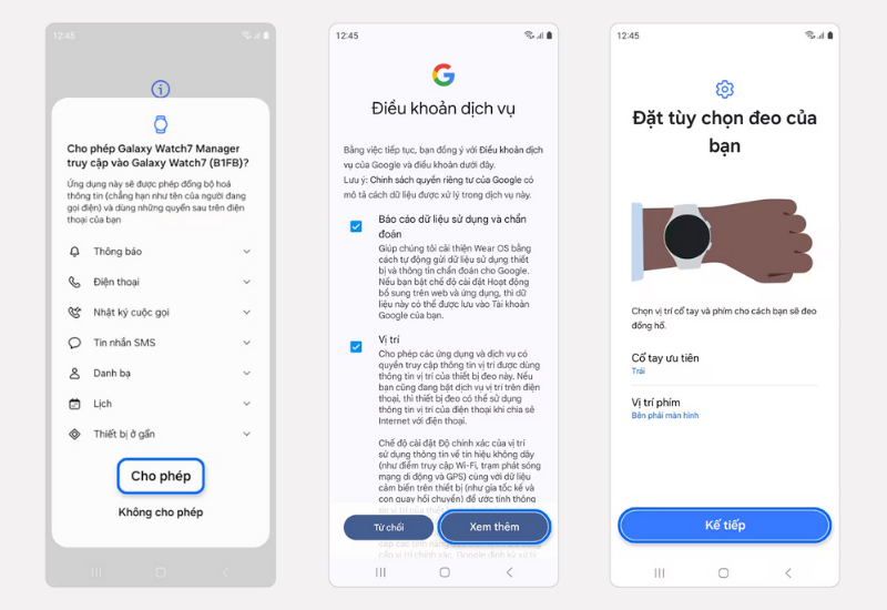 Thiết lập Galaxy Watch