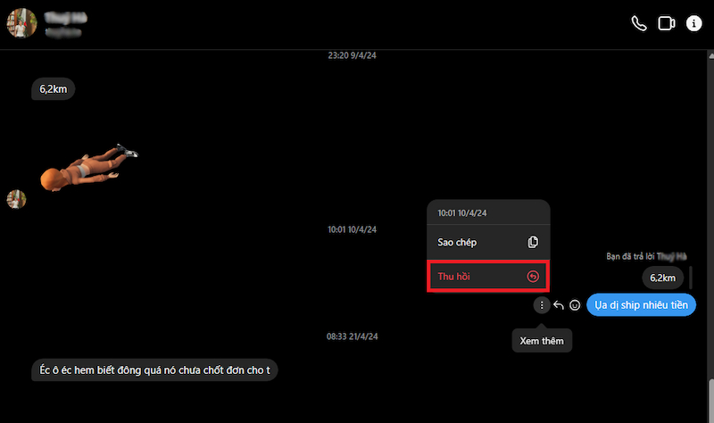 Cách thu hồi tin nhắn trên Instagram