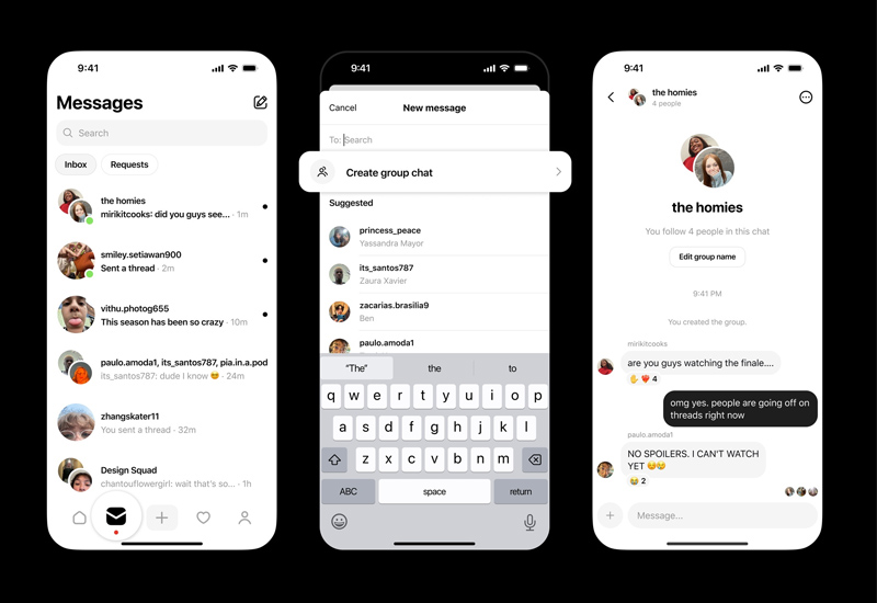 Meta đã bổ sung tính năng tạo nhóm chat trên Threads