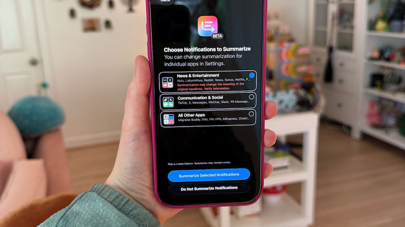 Tính năng Tóm tắt thông báo trên iOS 26 beta 4 