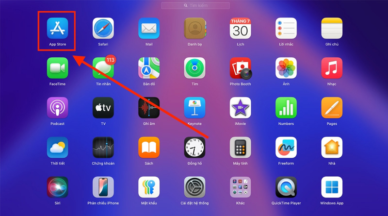 Chọn Arcade trên App Store của Macbook
