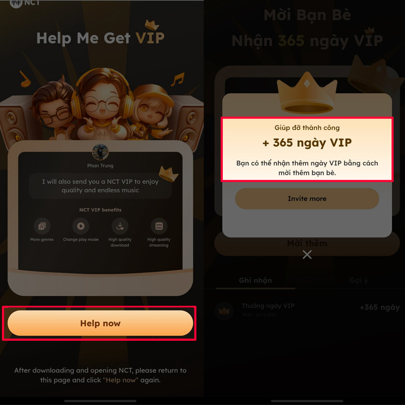 Truy cập link nhận ưu đãi và nhấn Help now