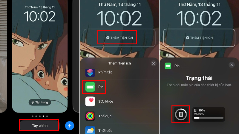 Thêm tiện ích để hiển thị tên trên màn hình khóa iPhone