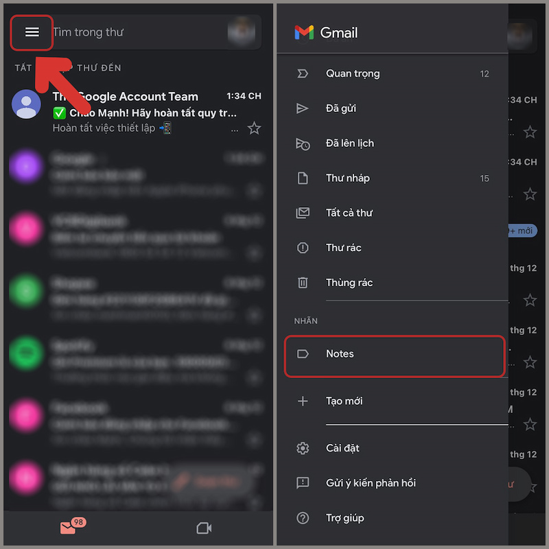 Xem lại ghi chú đã xóa trên Gmail