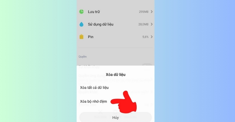 Xóa bộ nhớ đệm của ứng dụng Messenger để cải thiện tốc độ hoạt động