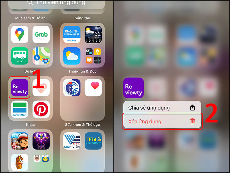 Xóa và cài đặt lại ứng dụng sửa lỗi iPhone bị văng ứng dụng