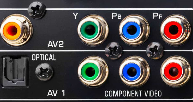 Cổng kết nối Component (Y/Pb/Pr) trên tivi