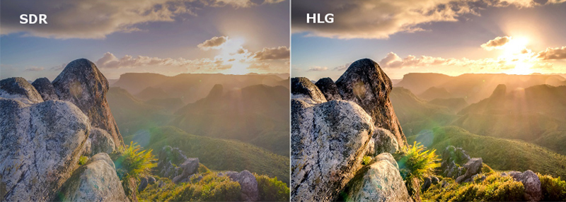 HLG cho phép hiển thị một phổ màu rộng hơn