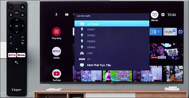 Hướng dẫn cách dò kênh tivi Casper bước 2